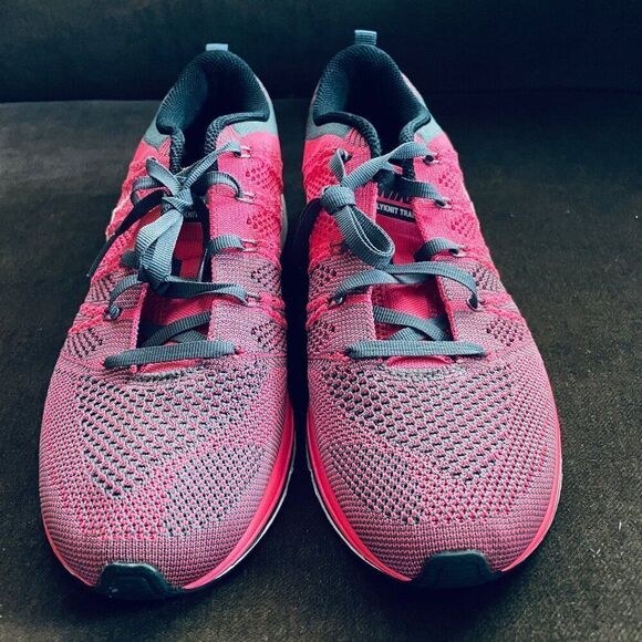 NEW Nike Flyknit Trainer Men's Shoes Flash Pink Grey Charcoal 6.5 US 532984-611 - Picture 7 of 15